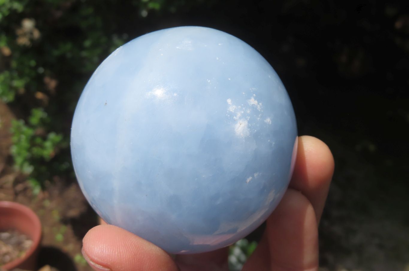 Polished Medium Blue Calcite Spheres - Sold per Item - From Madagascar - Toprock Gemstones and Minerals 