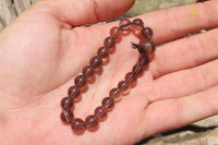 Polished Clear Smokey Quartz Beaded Stretch Bracelet - Sold Per Item - From Madagascar - Toprock Gemstones and Minerals 