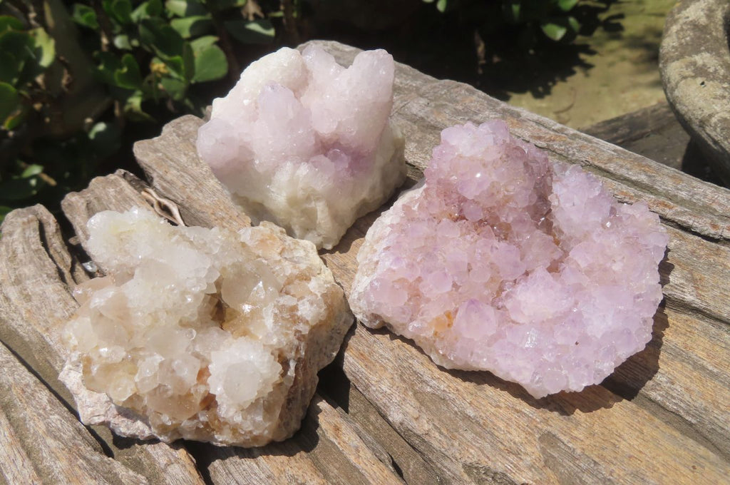 Natural Amethyst Spirit Quartz Clusters x 6 From Boekenhouthoek, South Africa - Toprock Gemstones and Minerals 