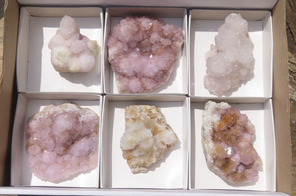 Natural Amethyst Spirit Quartz Clusters x 6 From Boekenhouthoek, South Africa - Toprock Gemstones and Minerals 