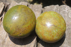 Polished Green Opal Palm Stones x 20 From Madagascar - Toprock Gemstones and Minerals 