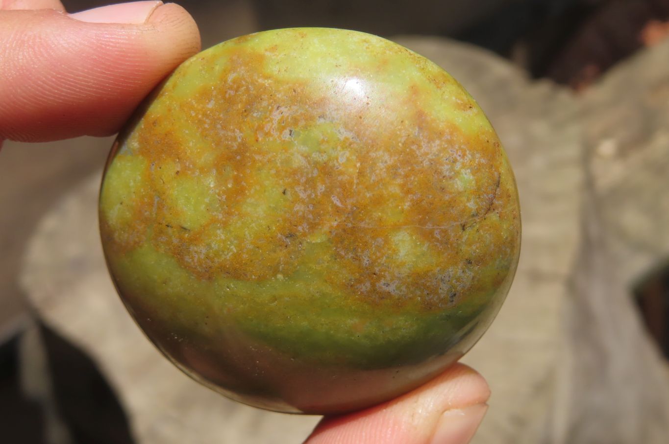 Polished Green Opal Palm Stones x 20 From Madagascar - Toprock Gemstones and Minerals 