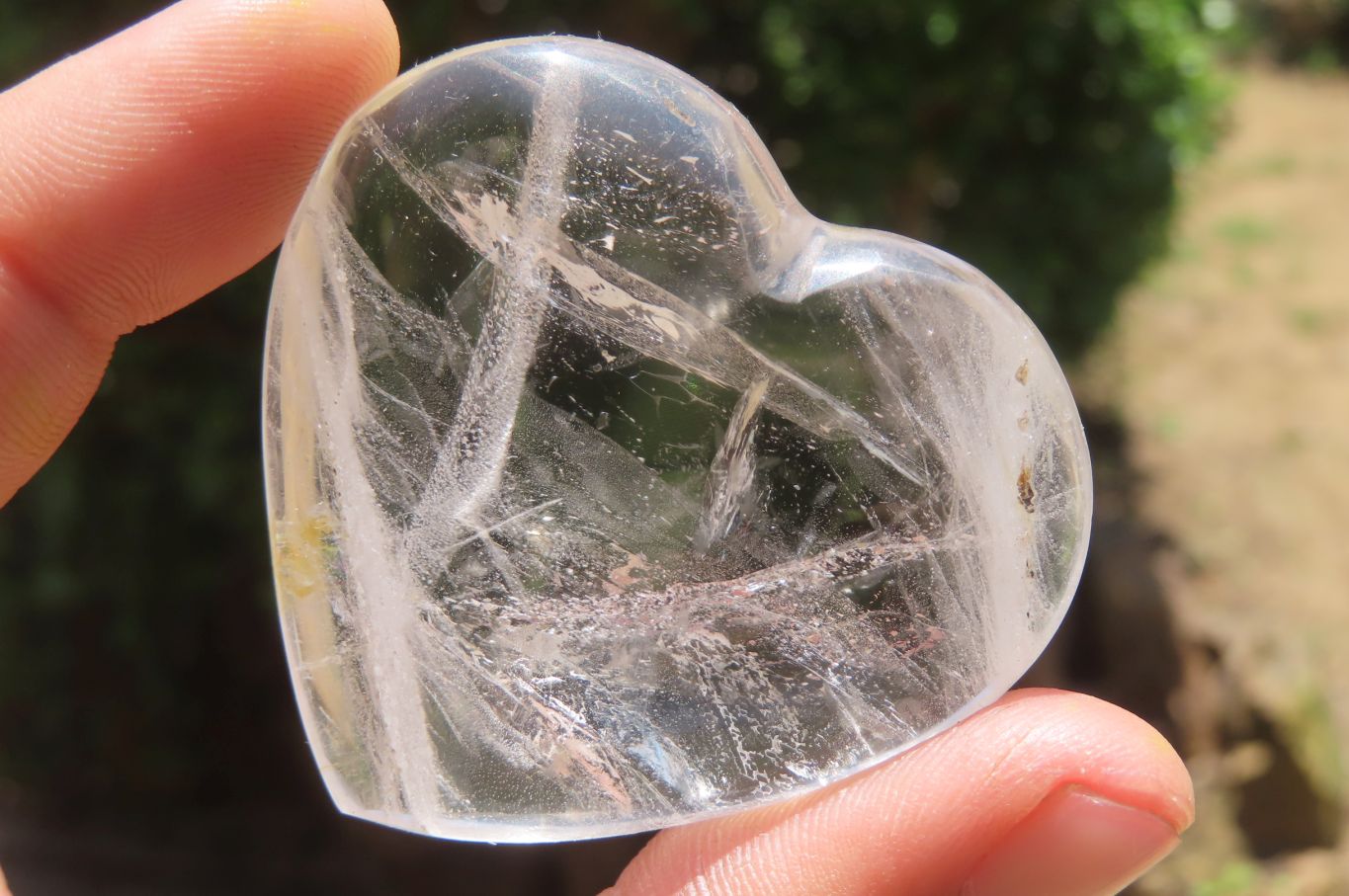 Polished Clear Quartz Gemstone Hearts x 12 From Madagascar - Toprock Gemstones and Minerals 