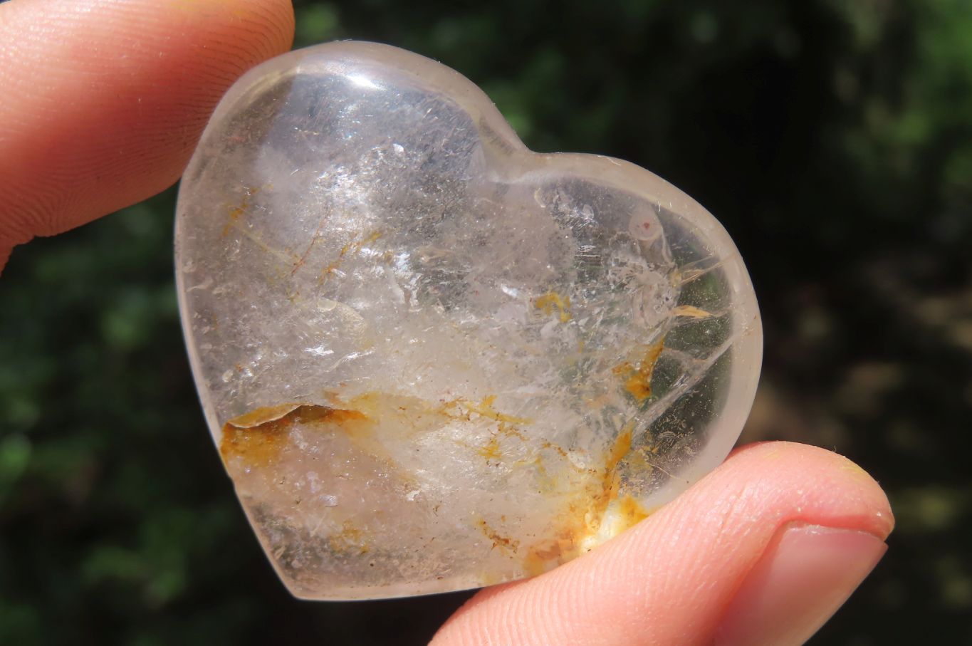 Polished Clear Quartz Gemstone Hearts x 12 From Madagascar - Toprock Gemstones and Minerals 