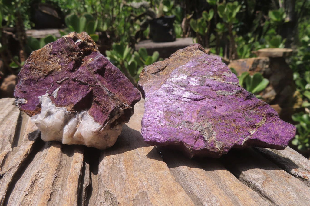 Natural Metallic Purpurite Cobbed Specimens x 6 From Erongo, Namibia - Toprock Gemstones and Minerals 