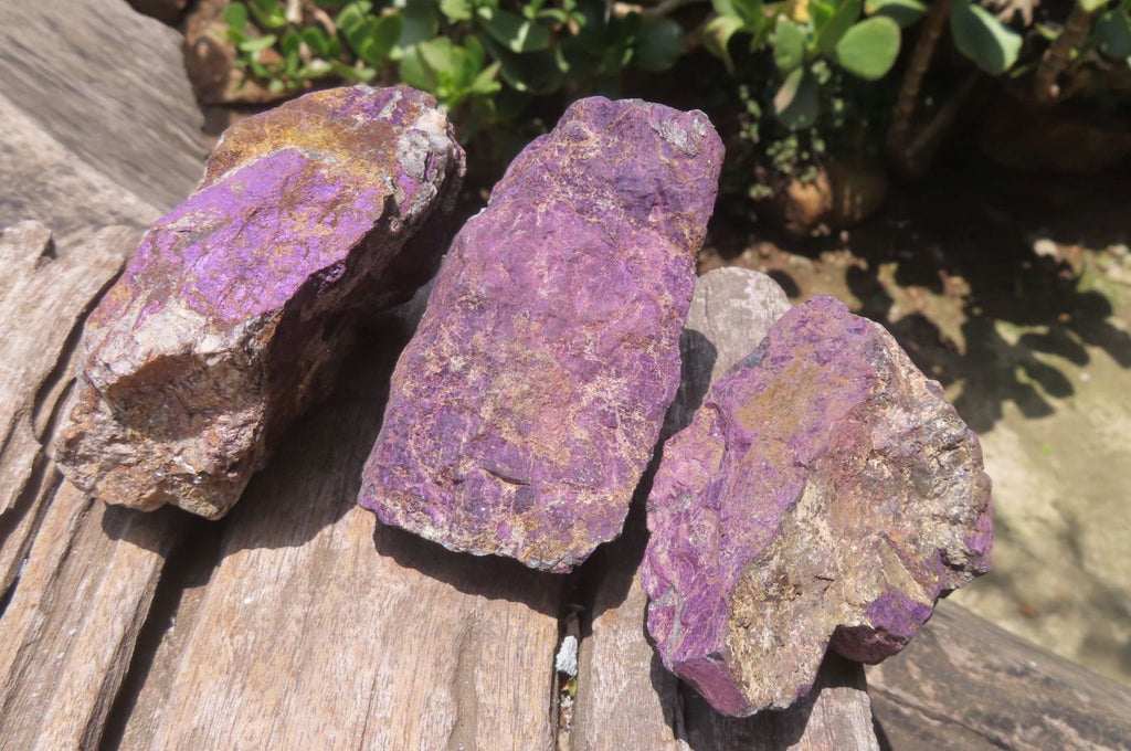 Natural Metallic Purpurite Cobbed Specimens x 6 From Erongo, Namibia - Toprock Gemstones and Minerals 