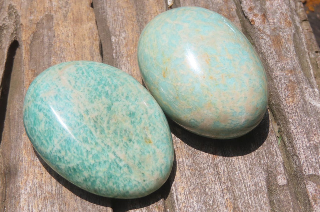 Polished Amazonite Free Forms x 24 From Zimbabwe - Toprock Gemstones and Minerals 