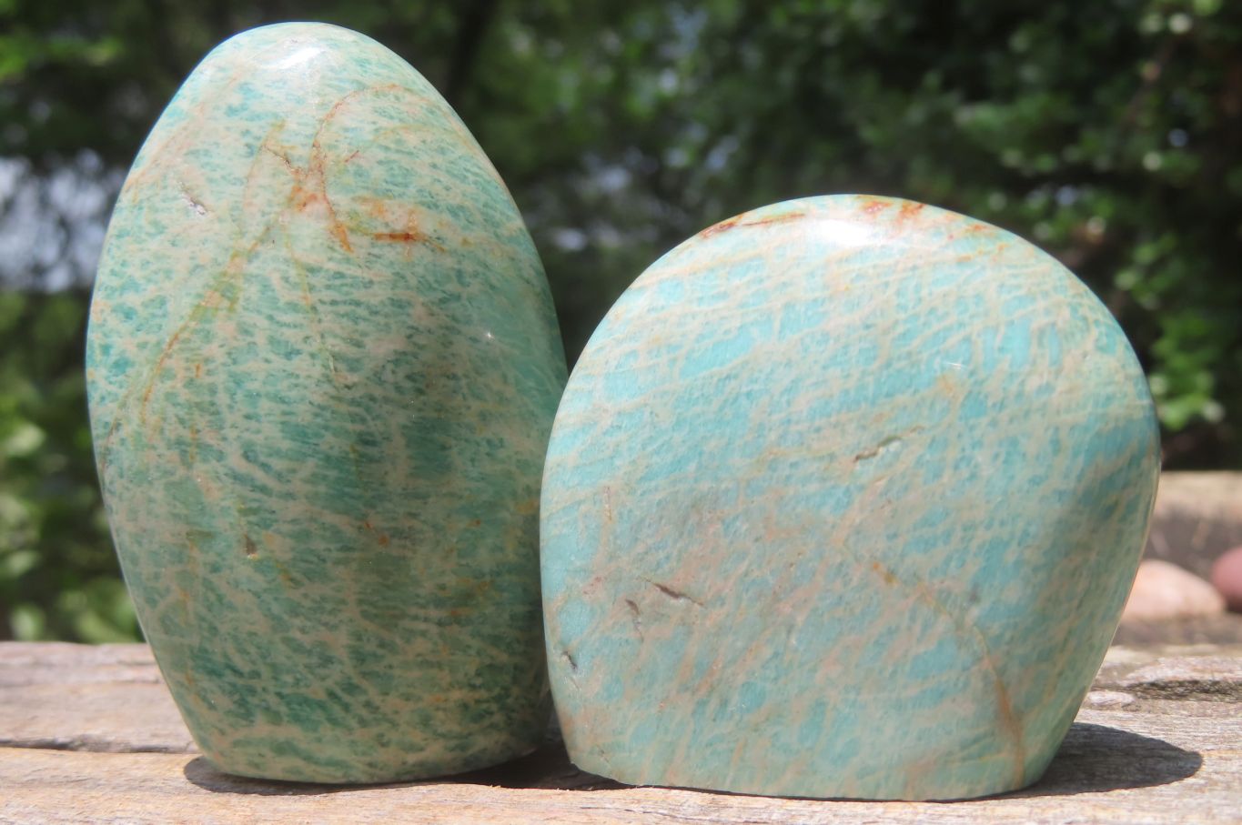 Polished Amazonite Free Forms x 24 From Zimbabwe - Toprock Gemstones and Minerals 