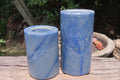 Polished Blue Marble Candle Holders x 2 From China - Toprock Gemstones and Minerals 