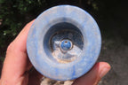 Polished Blue Marble Candle Holders x 2 From China - Toprock Gemstones and Minerals 
