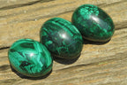 Polished Large Solid Flower Banded Malachite Gemstone Eggs - Sold Per Item - From Congo - Toprock Gemstones and Minerals 
