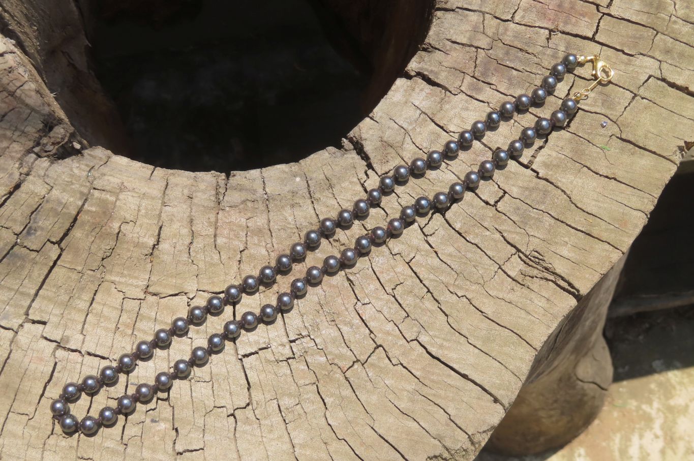 Polished Silver Hematite Beaded Necklace - Sold Per Item - From China - Toprock Gemstones and Minerals 