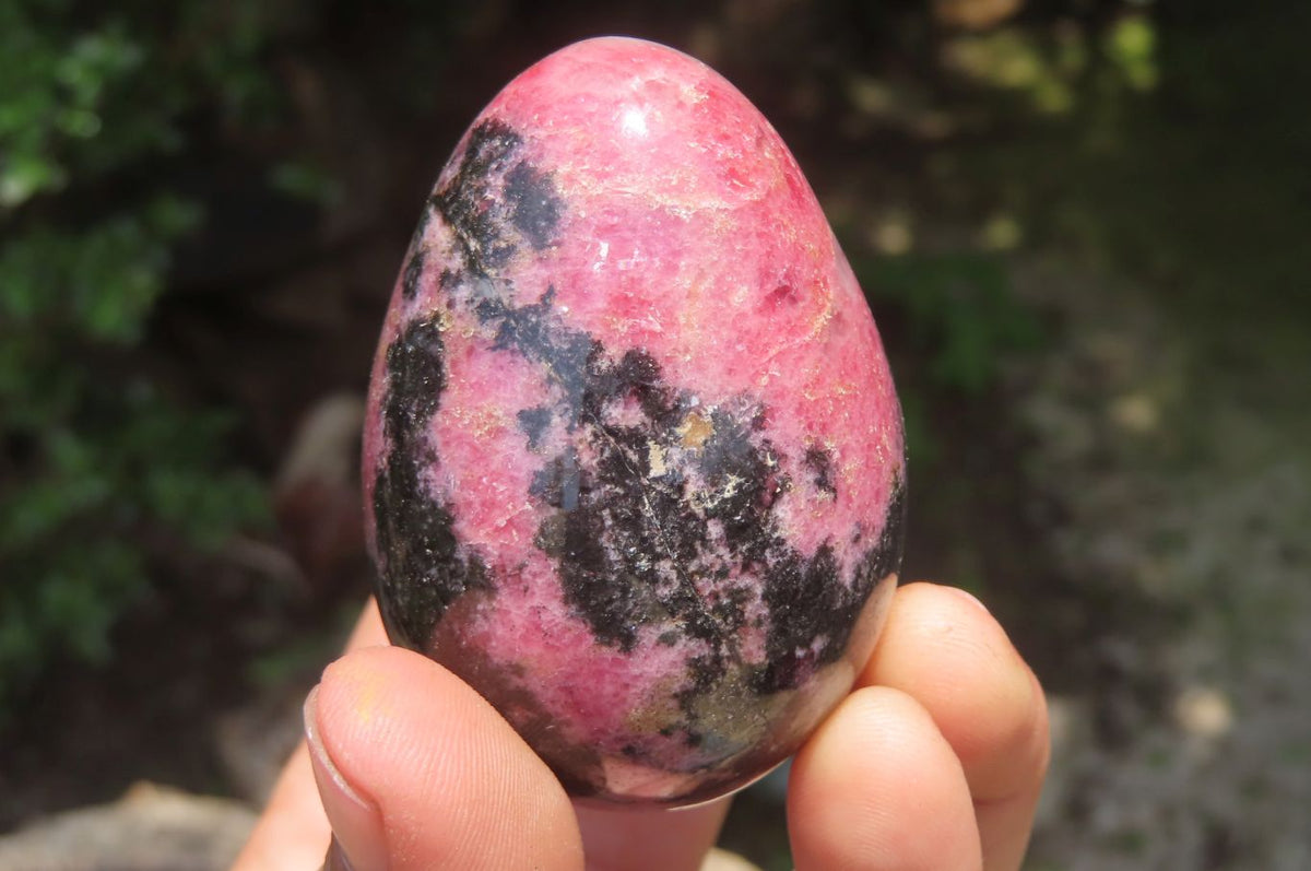 Polished Rhodonite Gemstone Eggs x 6 From Madagascar - Toprock Gemstones and Minerals 
