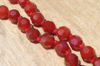 Polished Red Agate Faceted Beaded Necklace - Sold Per Item - From Brazil - Toprock Gemstones and Minerals 