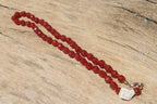 Polished Red Agate Faceted Beaded Necklace - Sold Per Item - From Brazil - Toprock Gemstones and Minerals 