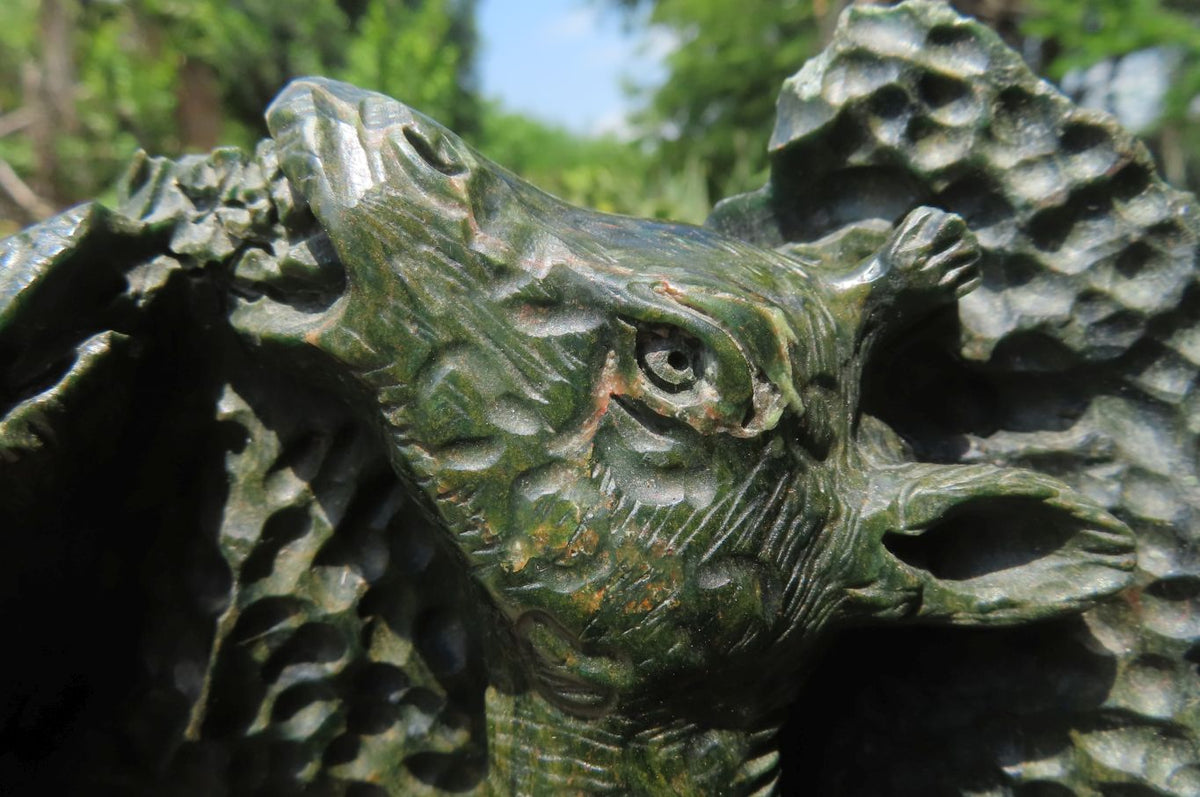 Hand Made Green Verdite Giraffe Carving x 1 From Zimbabwe - Toprock Gemstones and Minerals 