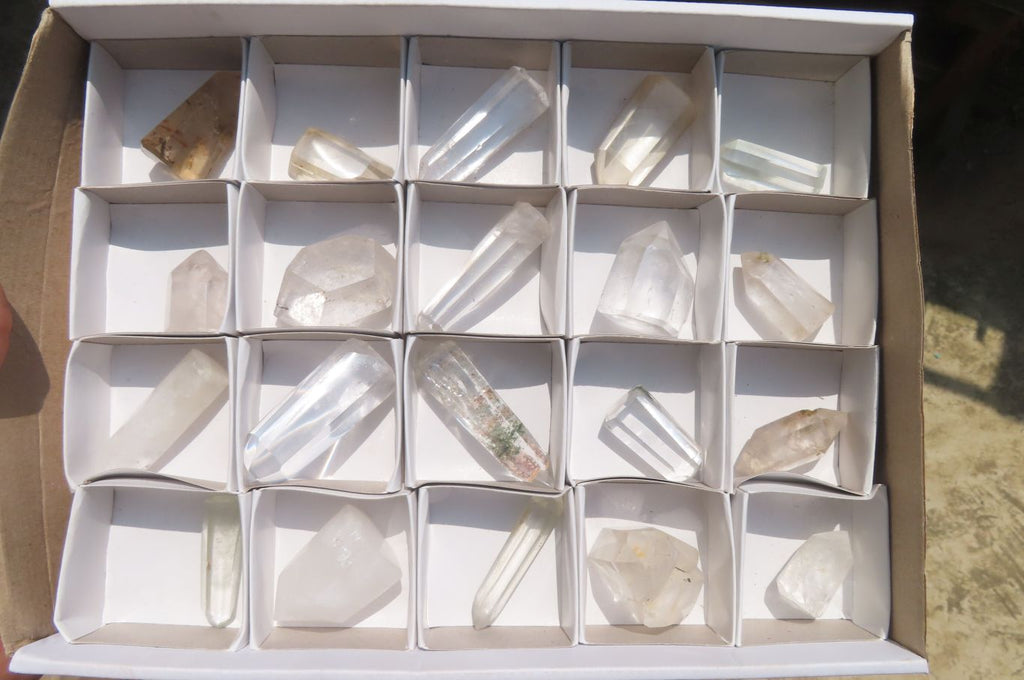 Polished Mixed Quartz Crystals x 20 From Madagascar - Toprock Gemstones and Minerals 