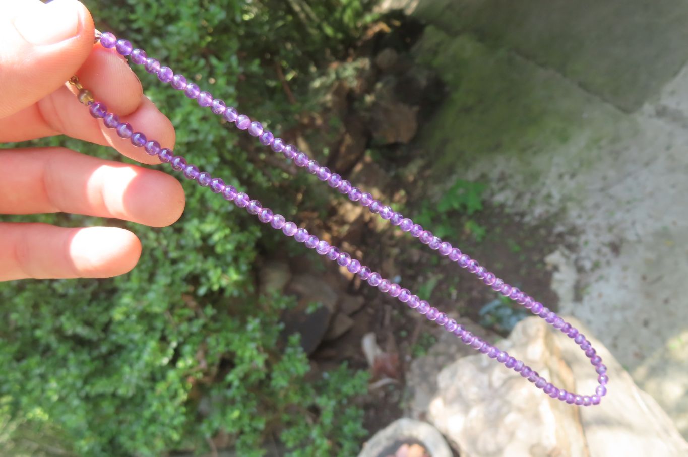 Polished AA Grade Gem Amethyst Beaded Necklace - Sold per Item- From Zambia - Toprock Gemstones and Minerals 