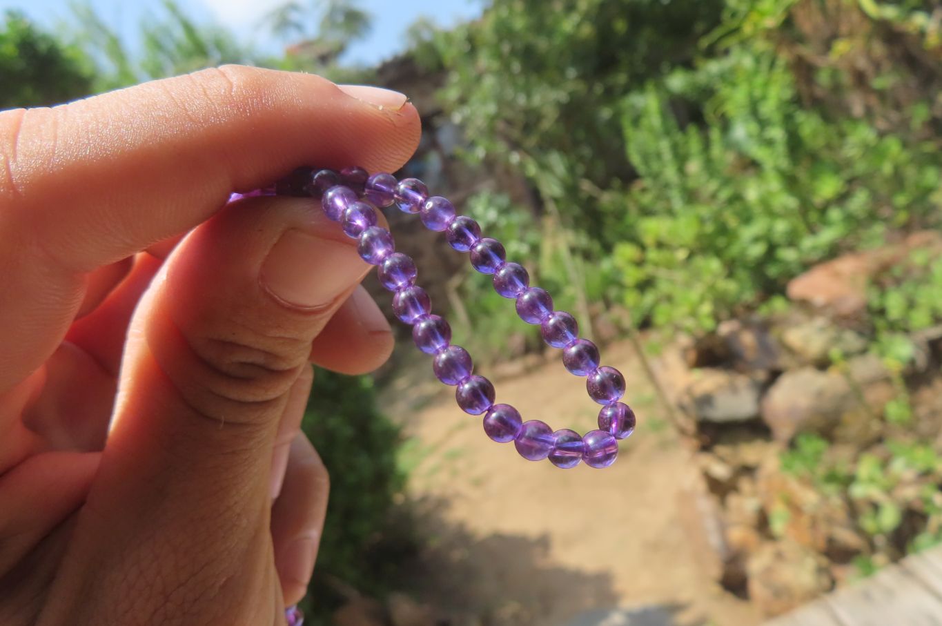 Polished AA Grade Gem Amethyst Beaded Necklace - Sold per Item- From Zambia - Toprock Gemstones and Minerals 