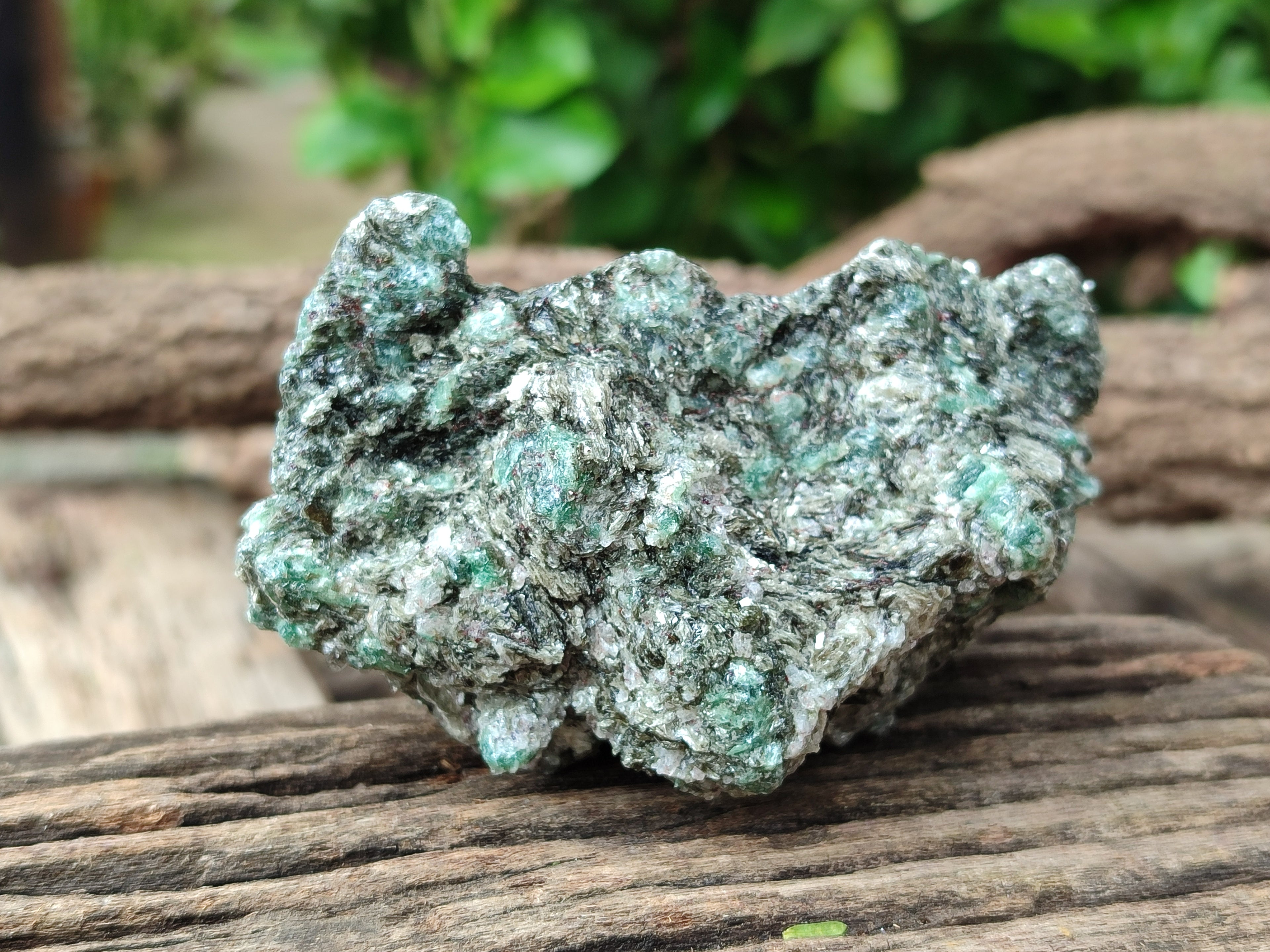 Natural Rare Emerald Mica In Matrix Cobbed Specimens x 3 From Mutoko, Zimbabwe - Toprock Gemstones and Minerals 