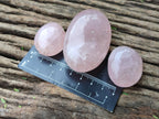 Polished Rose Quartz Palm Stones x 24 From Madagascar - Toprock Gemstones and Minerals 