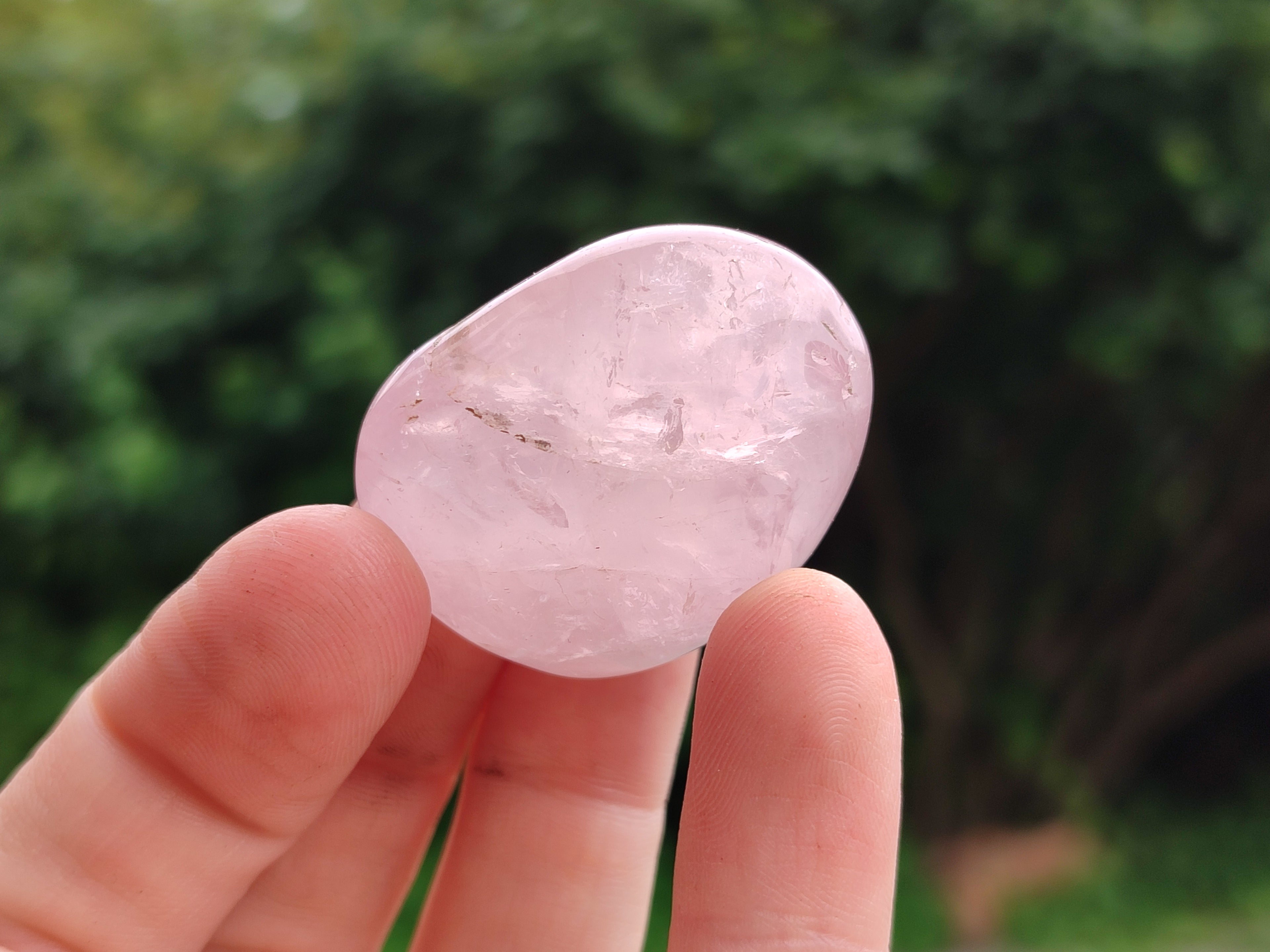 Polished Rose Quartz Palm Stones x 24 From Madagascar - Toprock Gemstones and Minerals 