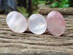 Polished Rose Quartz Palm Stones x 24 From Madagascar - Toprock Gemstones and Minerals 