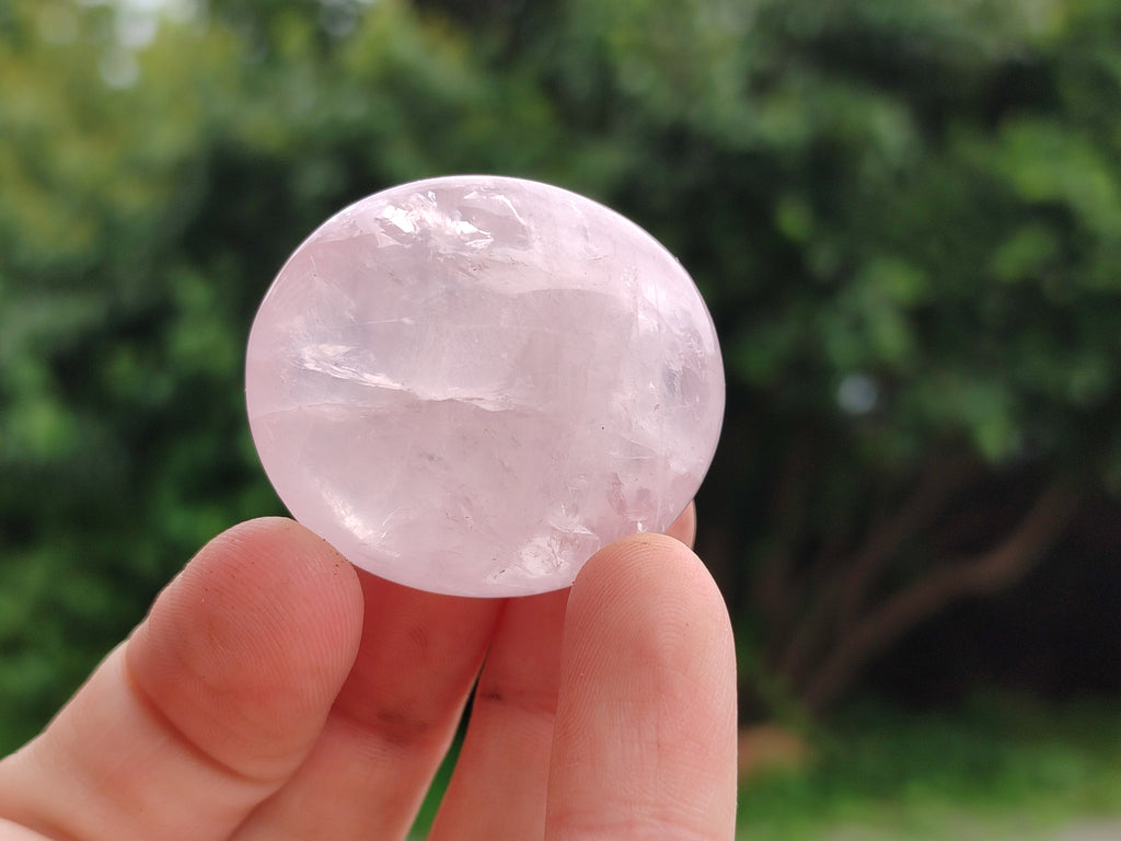 Polished Rose Quartz Palm Stones x 24 From Madagascar - Toprock Gemstones and Minerals 