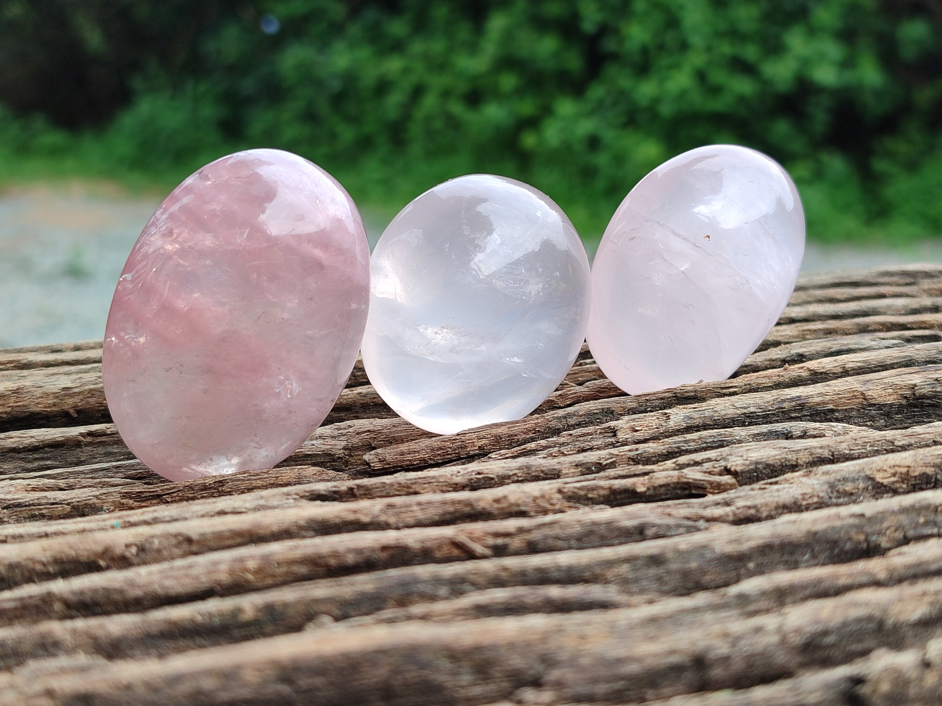 Polished Rose Quartz Palm Stones x 24 From Madagascar - Toprock Gemstones and Minerals 