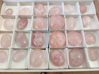 Polished Rose Quartz Palm Stones x 24 From Madagascar - Toprock Gemstones and Minerals 