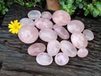 Polished Rose Quartz Palm Stones x 24 From Madagascar - Toprock Gemstones and Minerals 