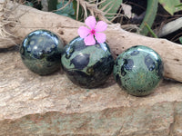 Polished Stromatolite Spheres x 3 From Madagascar