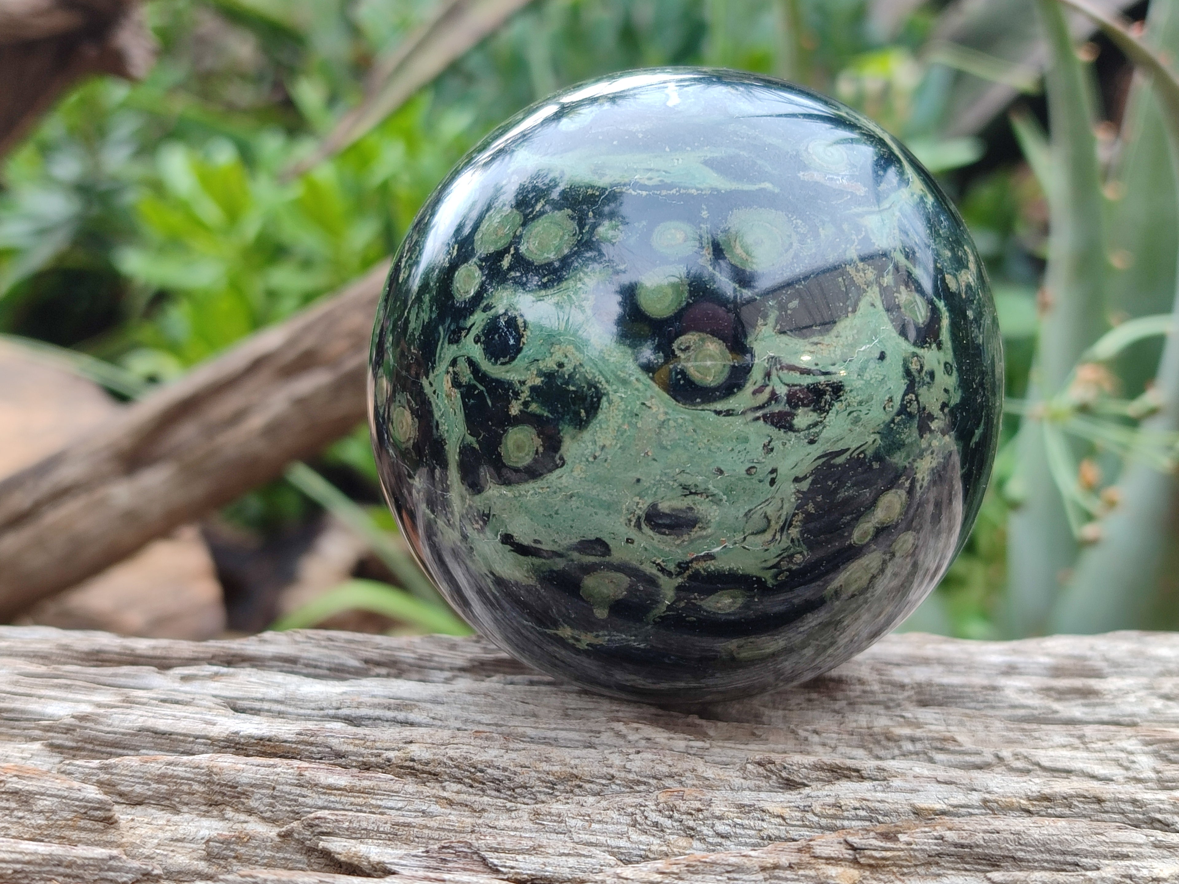 Polished Stromatolite Spheres x 3 From Madagascar - Toprock Gemstones and Minerals 