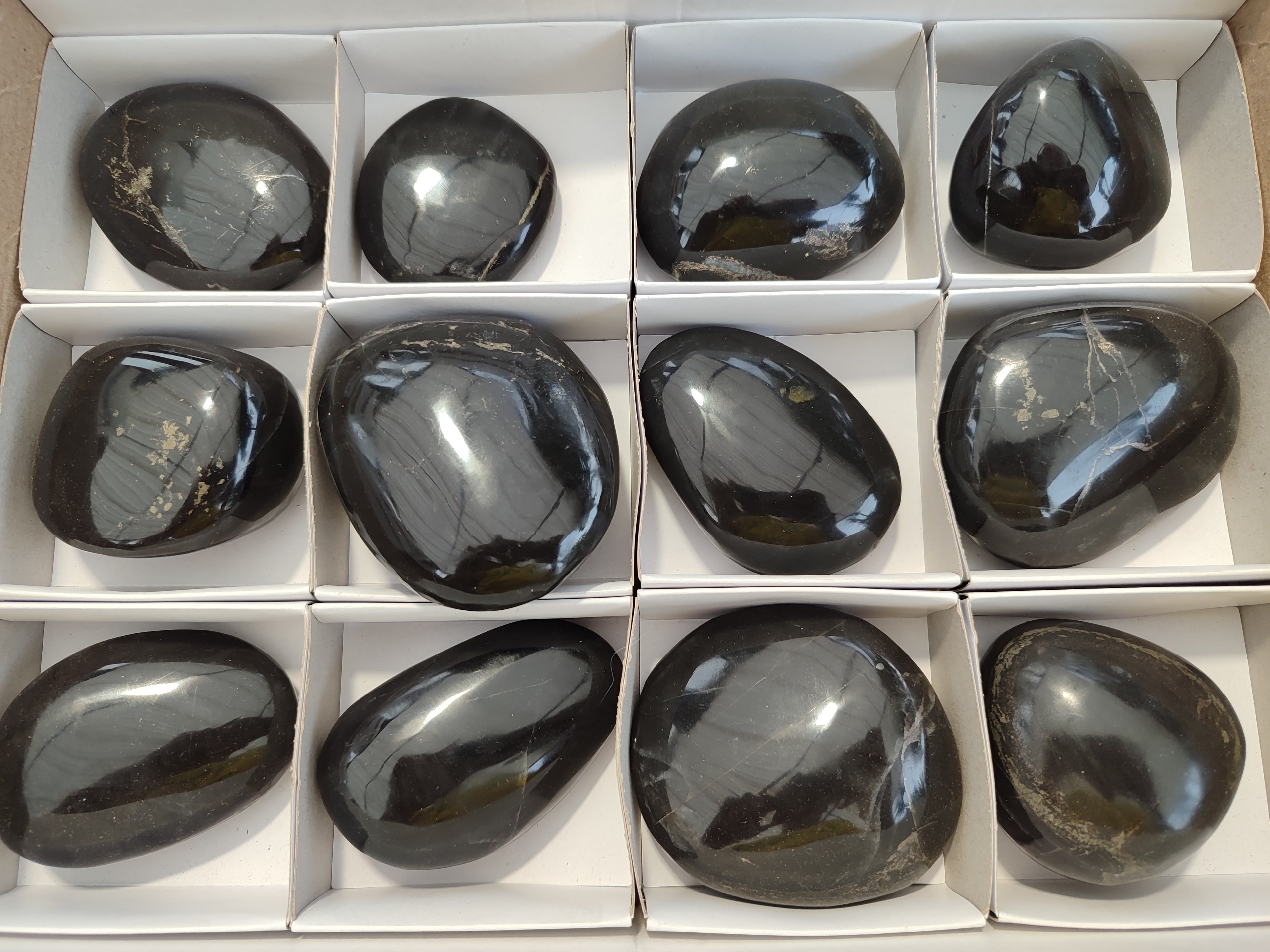 Polished Pharaoh Stone Palm Stones x 12 From Zimbabwe - Toprock Gemstones and Minerals 