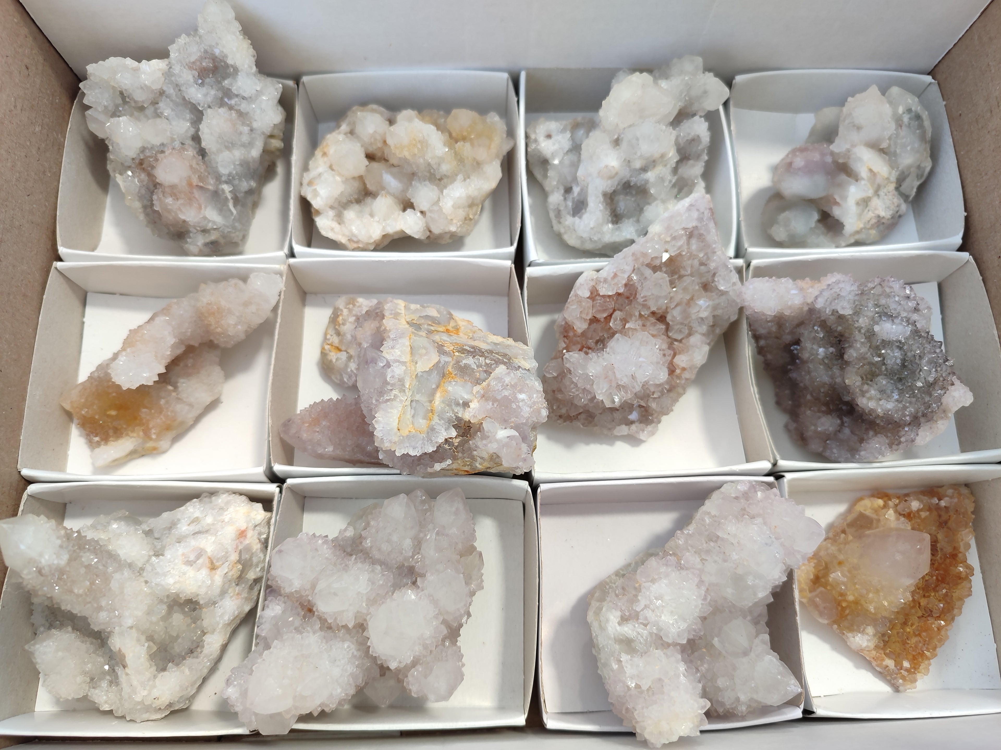 Natural Spirit Quartz Clusters x 12 From Boekenhouthoek, South Africa - Toprock Gemstones and Minerals 