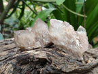 Natural Smokey Phantom Quartz Clusters x 18 From Luena, Congo - Toprock Gemstones and Minerals 