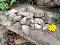 Natural Smokey Phantom Quartz Clusters x 18 From Luena, Congo - Toprock Gemstones and Minerals 