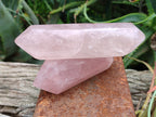 Polished Double Terminated Rose Quartz Points x 4 From Ambatondrazaka, Madagascar - Toprock Gemstones and Minerals 