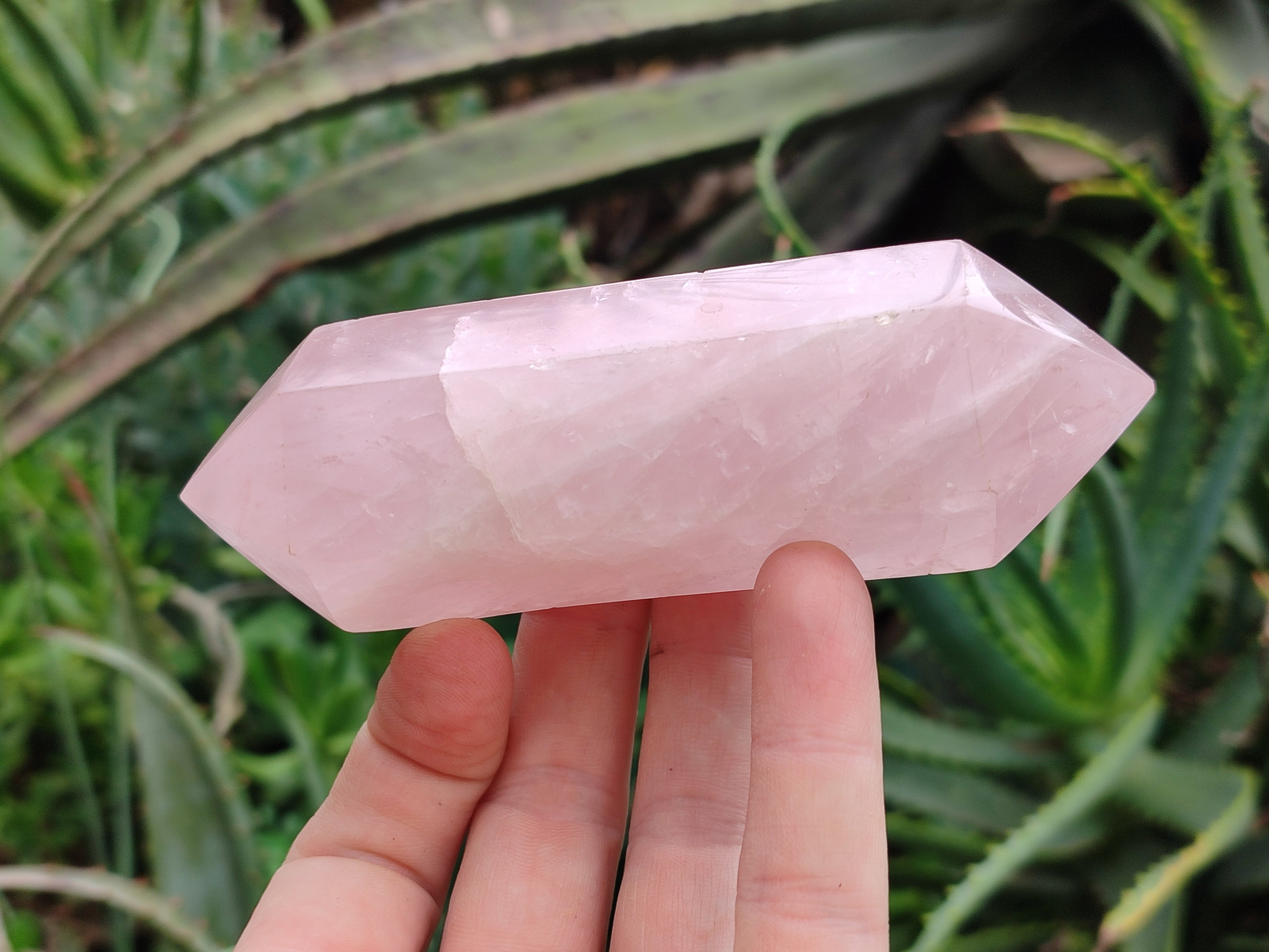 Polished Double Terminated Rose Quartz Points x 4 From Ambatondrazaka, Madagascar - Toprock Gemstones and Minerals 