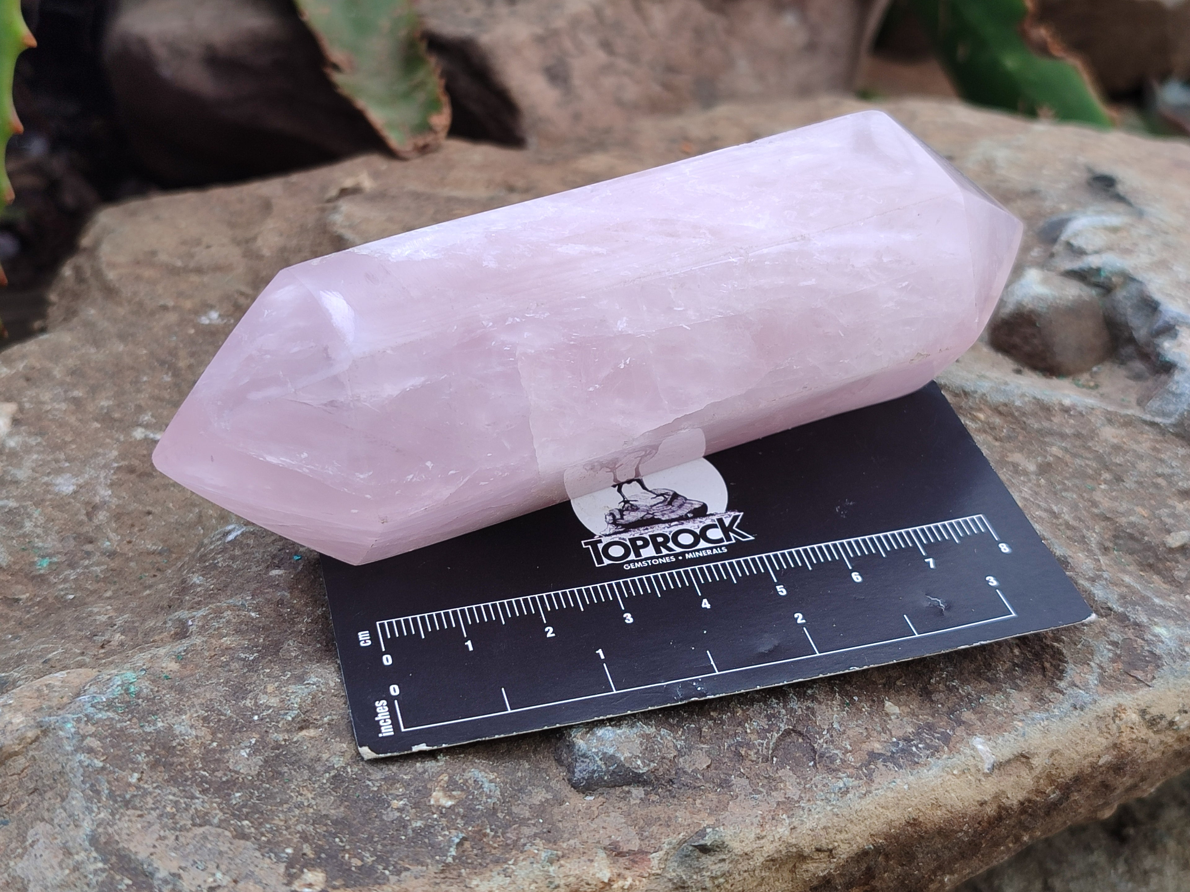 Polished Double Terminated Rose Quartz Points x 4 From Ambatondrazaka, Madagascar - Toprock Gemstones and Minerals 