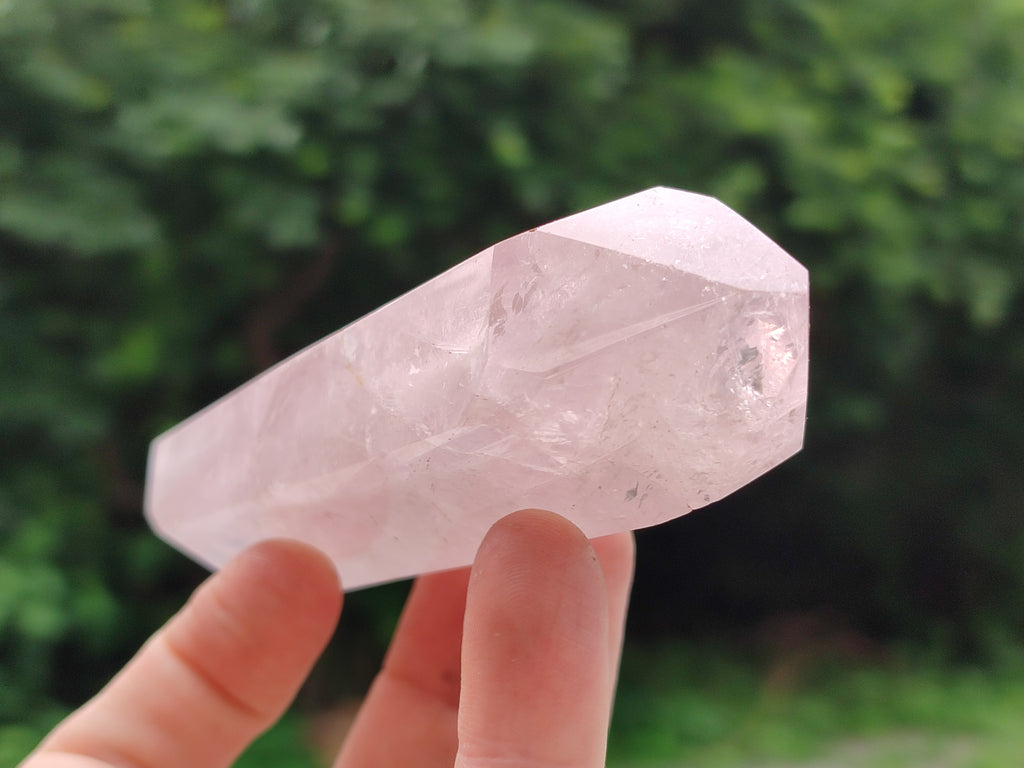 Polished Double Terminated Rose Quartz Points x 4 From Ambatondrazaka, Madagascar - Toprock Gemstones and Minerals 