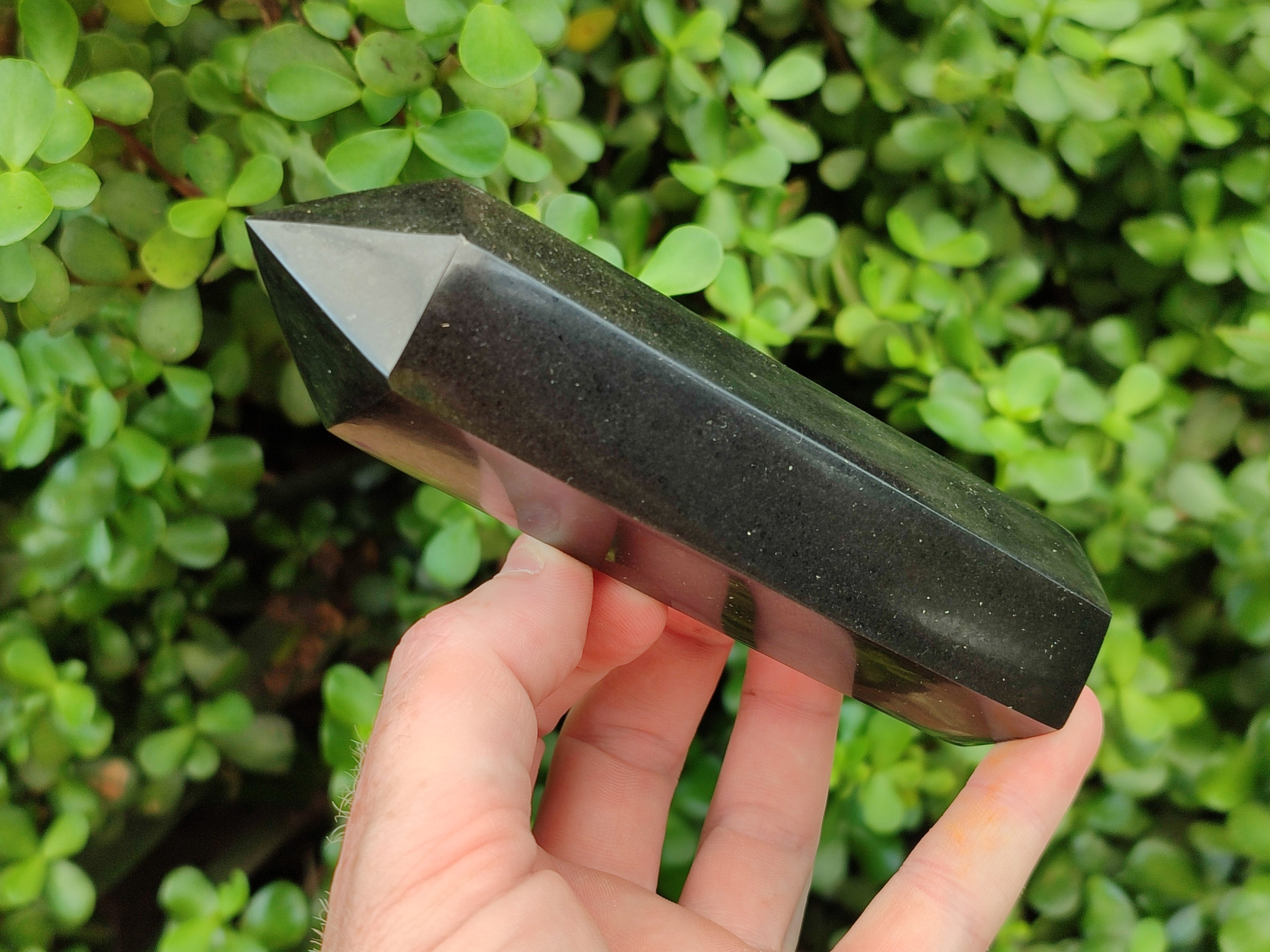 Polished Black Basalt Points x 5 From Madagascar - Toprock Gemstones and Minerals 