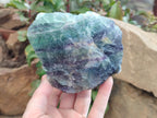 Natural Watermelon Fluorite Cobbed Specimens x 4 From Uis, Namibia - Toprock Gemstones and Minerals 