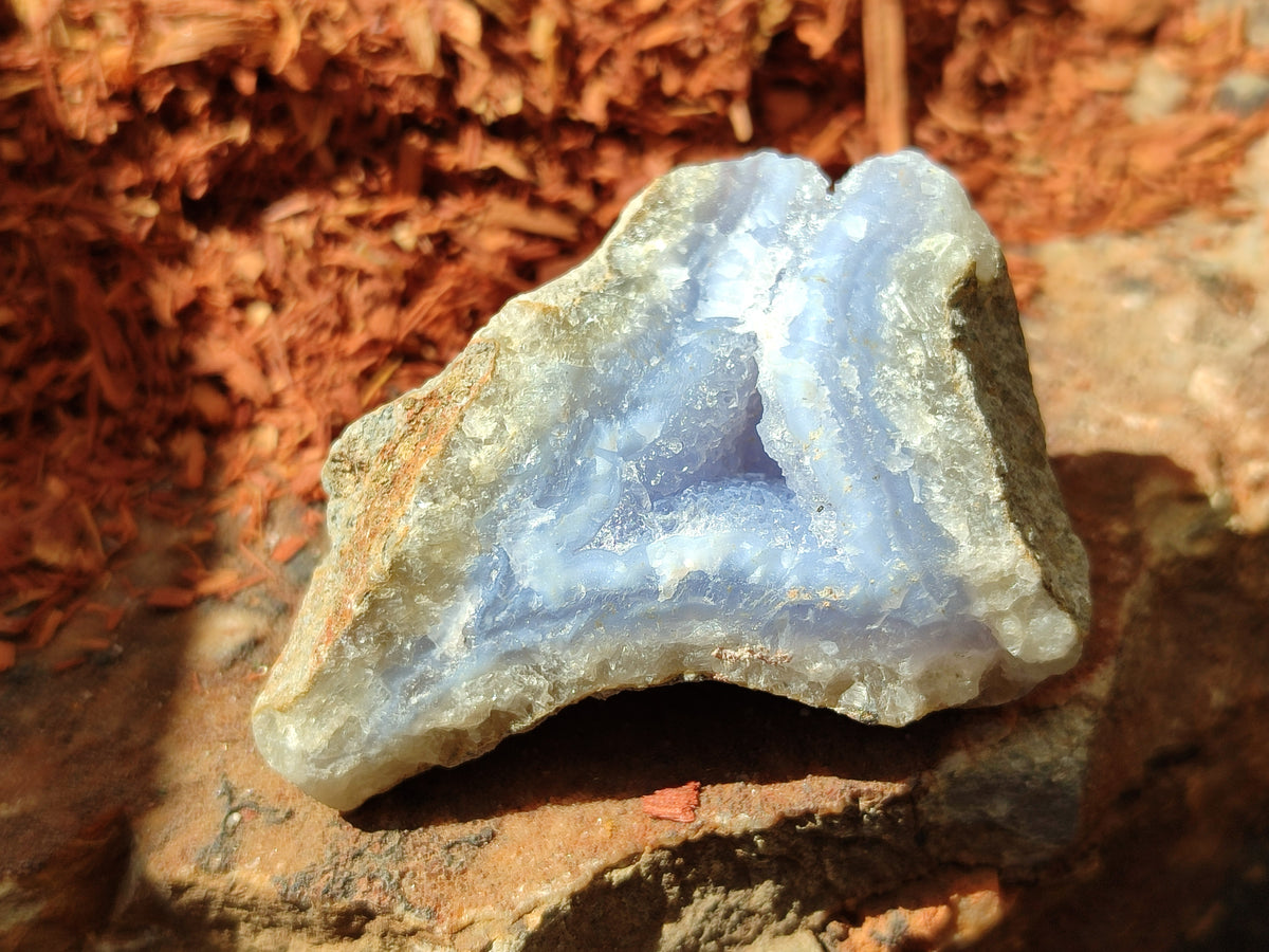 Natural Blue Lace Agate Geode Specimens x 35 From Malawi - Toprock Gemstones and Minerals 