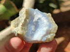 Natural Blue Lace Agate Geode Specimens x 35 From Malawi - Toprock Gemstones and Minerals 