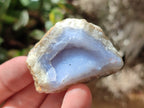 Natural Blue Lace Agate Geode Specimens x 35 From Malawi - Toprock Gemstones and Minerals 