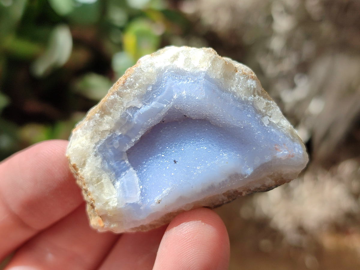 Natural Blue Lace Agate Geode Specimens x 35 From Malawi - Toprock Gemstones and Minerals 