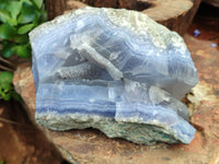 Natural Blue Lace Agate Geode Specimens x 3 From Malawi - Toprock Gemstones and Minerals 