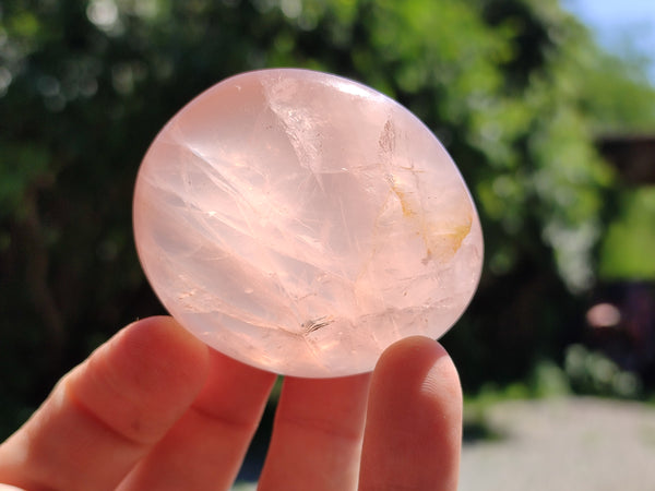 Polished Rose Quartz Palm Stones x 12 From Madagascar - Toprock Gemstones and Minerals 