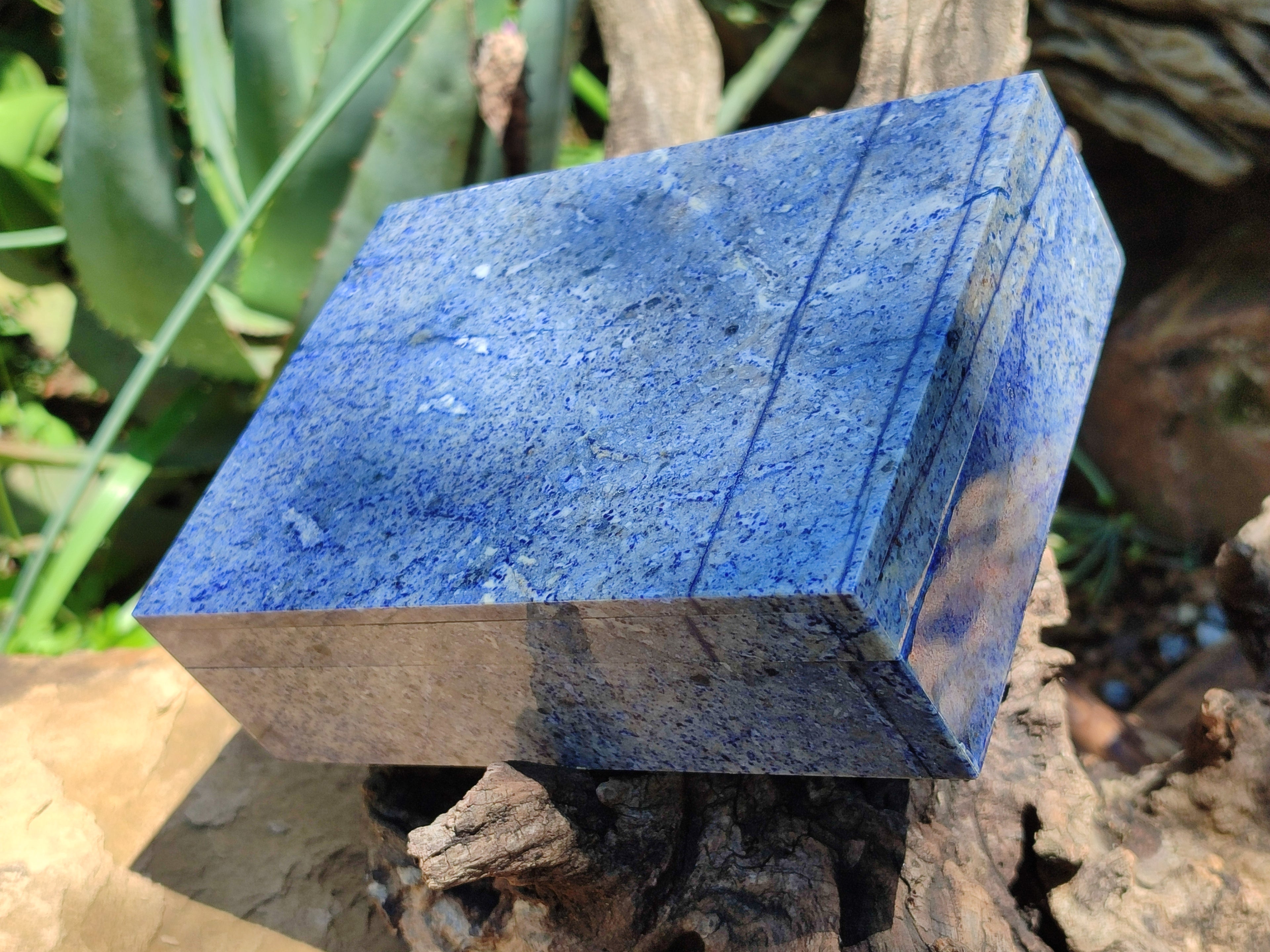 Hand Made Dumortierite Jewellery Box - Sold Per Item - From Mozambique - Toprock Gemstones and Minerals 
